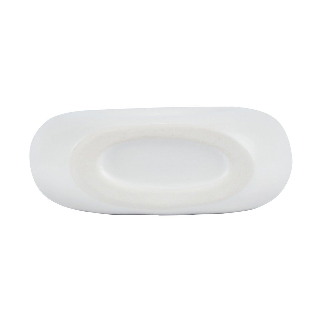 Table Art White Ceramic Donut Vase - 5 3/4'' x 2 1/4'' x 6'' - 1 count box