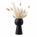 Table Art Black Ceramic Pedestal Vase - 3 1/2'' x 3 1/2'' x 6 1/2'' - 1 count box
