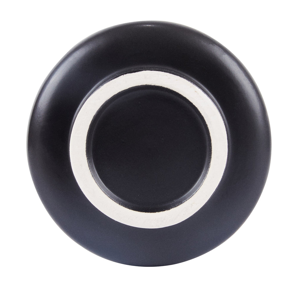 Table Art Black Ceramic Tea Cup Vase - 4 1/2'' x 4 1/2'' x 5'' - 1 count box
