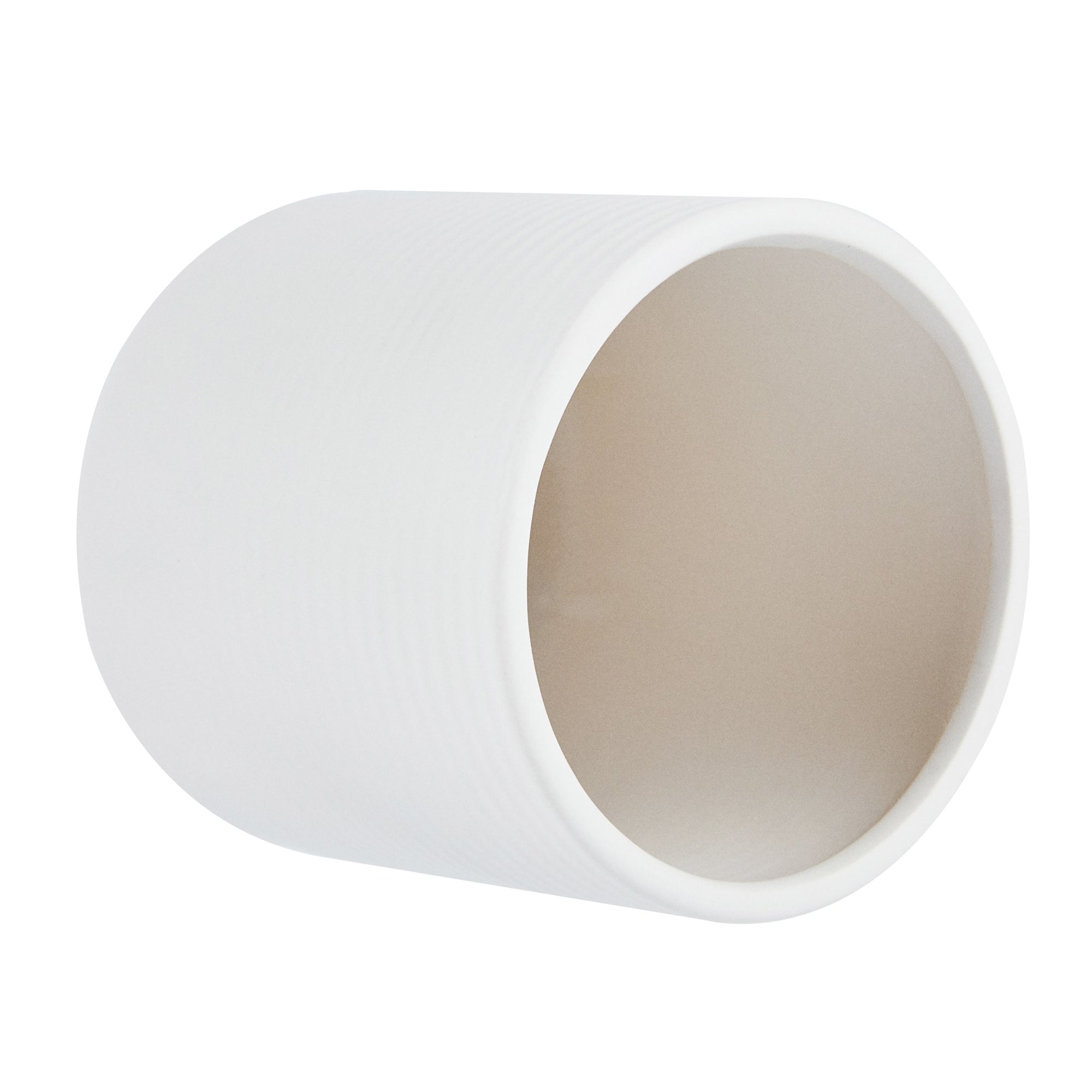 Table Art White Ceramic Tea Cup Vase - 4 1/2'' x 4 1/2'' x 5'' - 1 count box