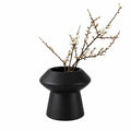 Table Art Black Ceramic Mushroom Vase - 6 1/4'' x 6 1/4'' x 6'' - 1 count box