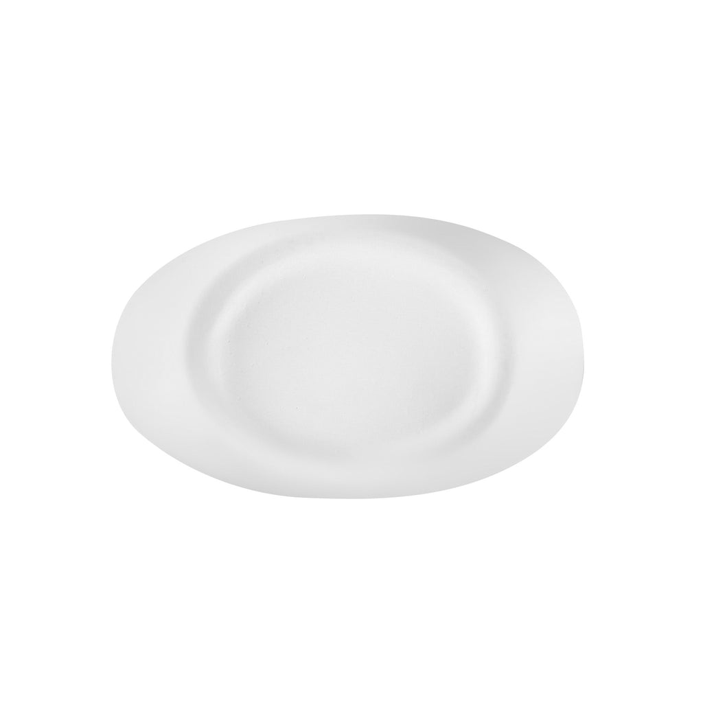 Table Art White Ceramic U-Shaped Vase - 6 1/2'' x 3'' x 8 3/4'' - 1 count box