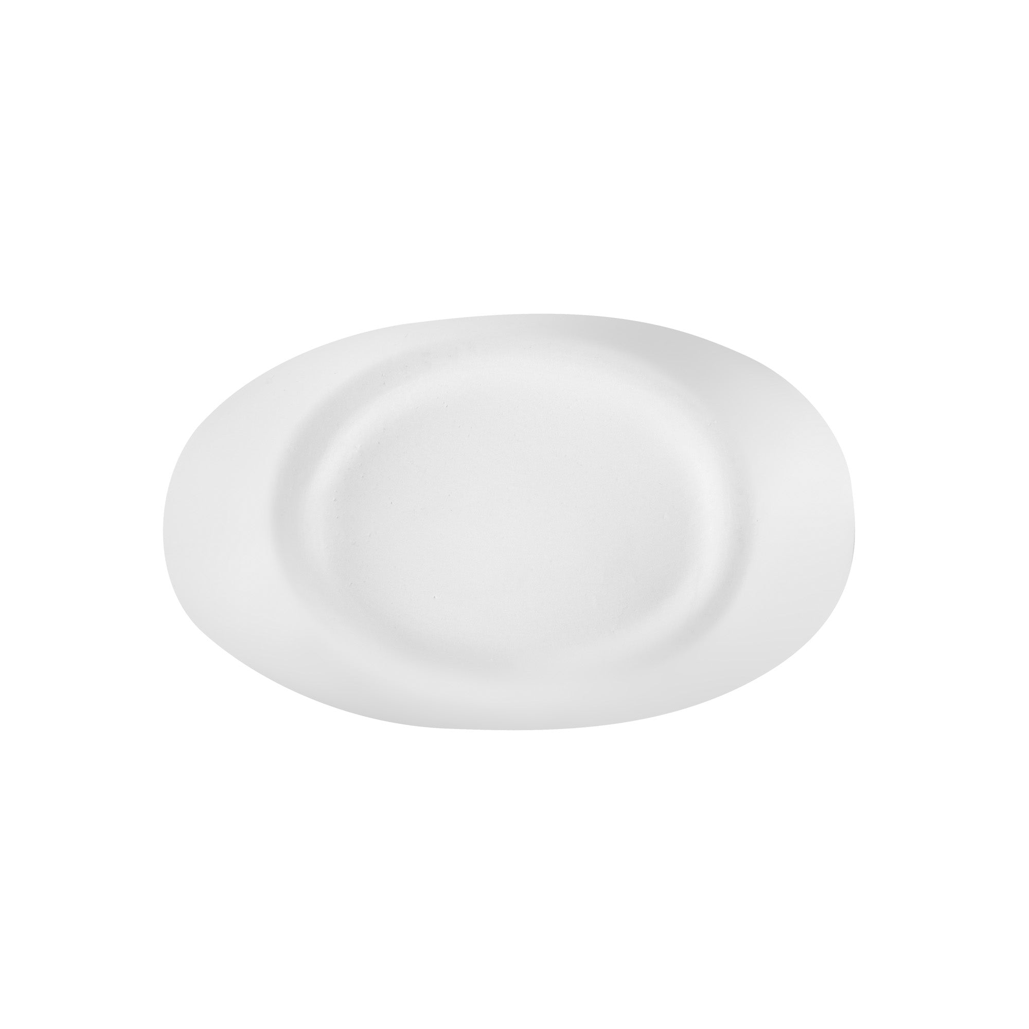 Table Art White Ceramic U-Shaped Vase - 6 1/2'' x 3'' x 8 3/4'' - 1 count box