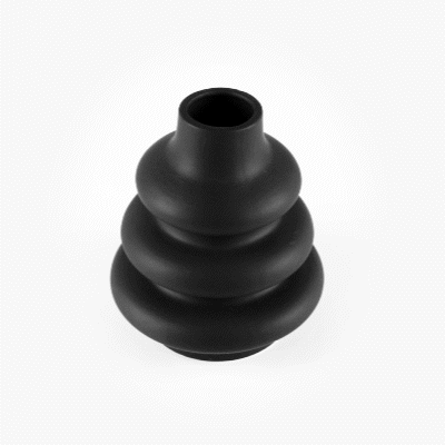 Table Art Black Ceramic Stacked Vase - 6 3/4'' x 6 3/4'' x 8'' - 1 count box