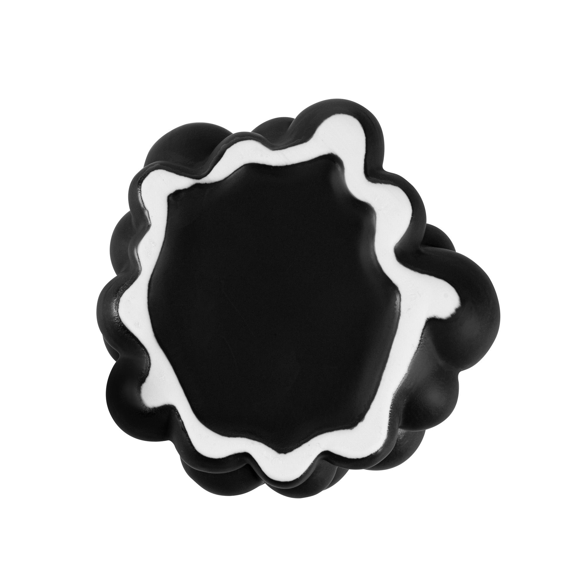 Table Art Black Ceramic Cylinder Bubble Vase - 6'' x 5 3/4'' x 6 1/2'' - 1 count box