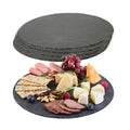 Stone Tek Round Black Slate Serving Tray - 11 3/4" x 11 3/4" - 1 count box