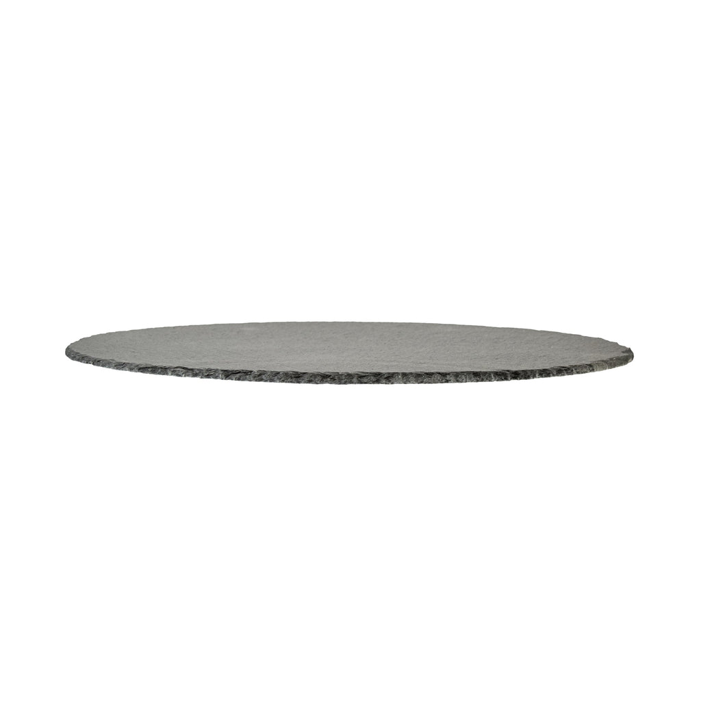 Stone Tek Round Black Slate Serving Tray - 11 3/4" x 11 3/4" - 1 count box