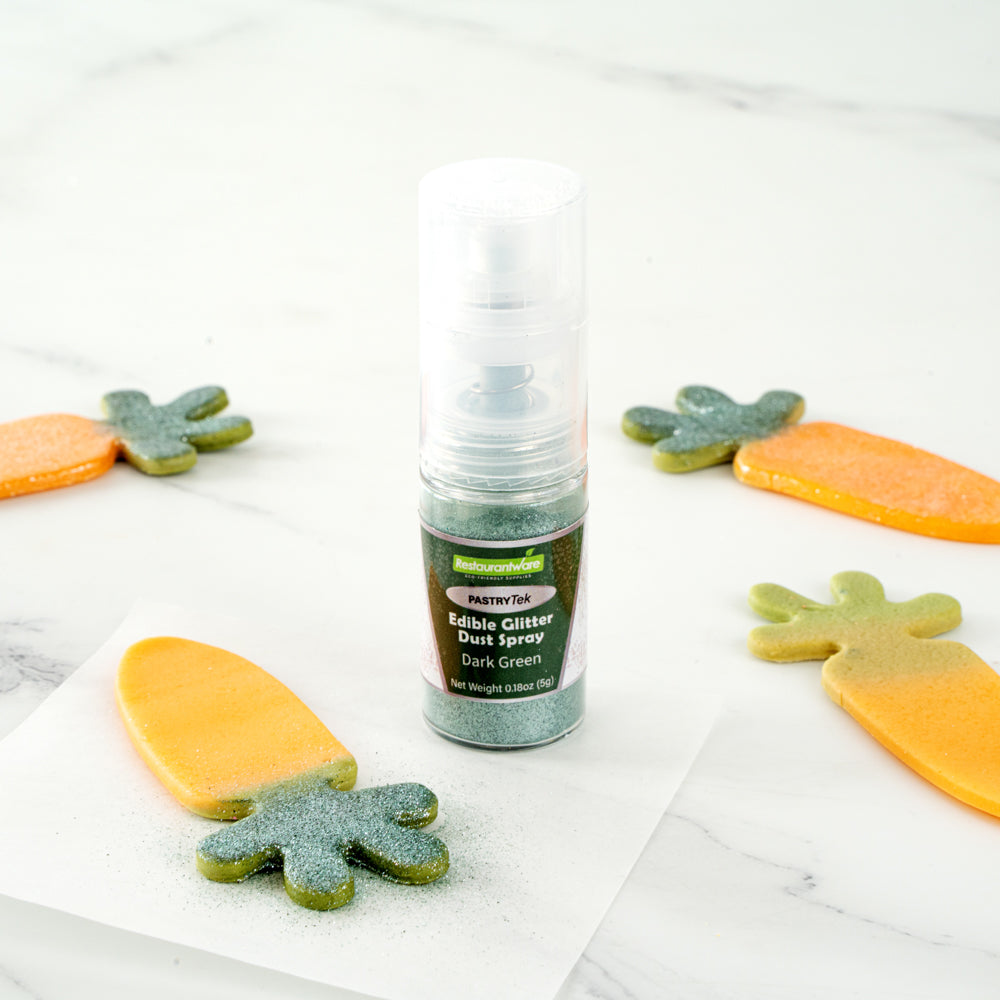 Pastry Tek 5g Dark Green Edible Glitter Dust Spray - 1 count box