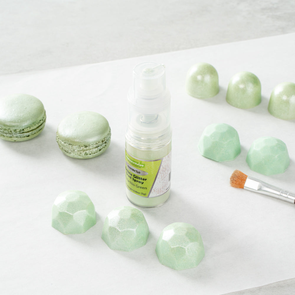 Pastry Tek 5g Pistachio Green Edible Glitter Dust Spray - 1 count box