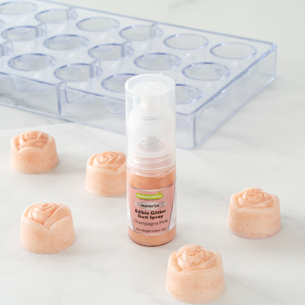 Pastry Tek 5g Champagne Pink Edible Glitter Dust Spray - 1 count box