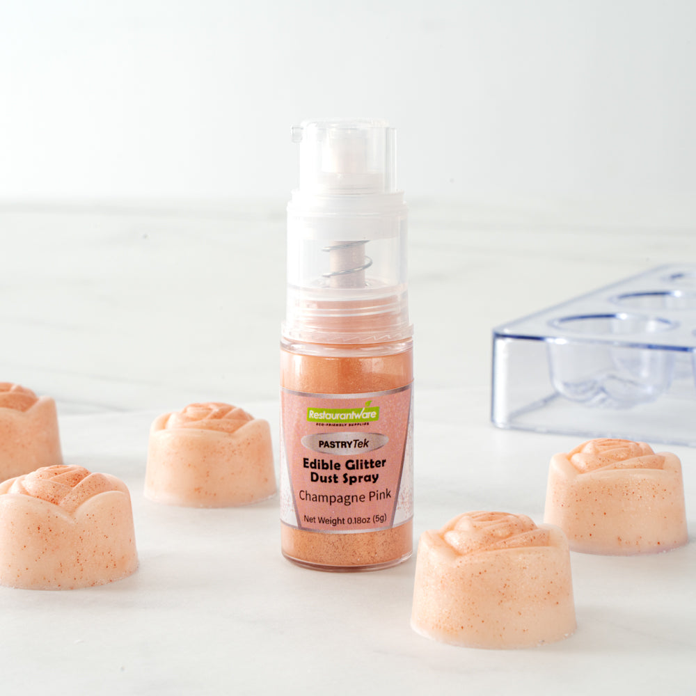 Pastry Tek 5g Champagne Pink Edible Glitter Dust Spray - 1 count box