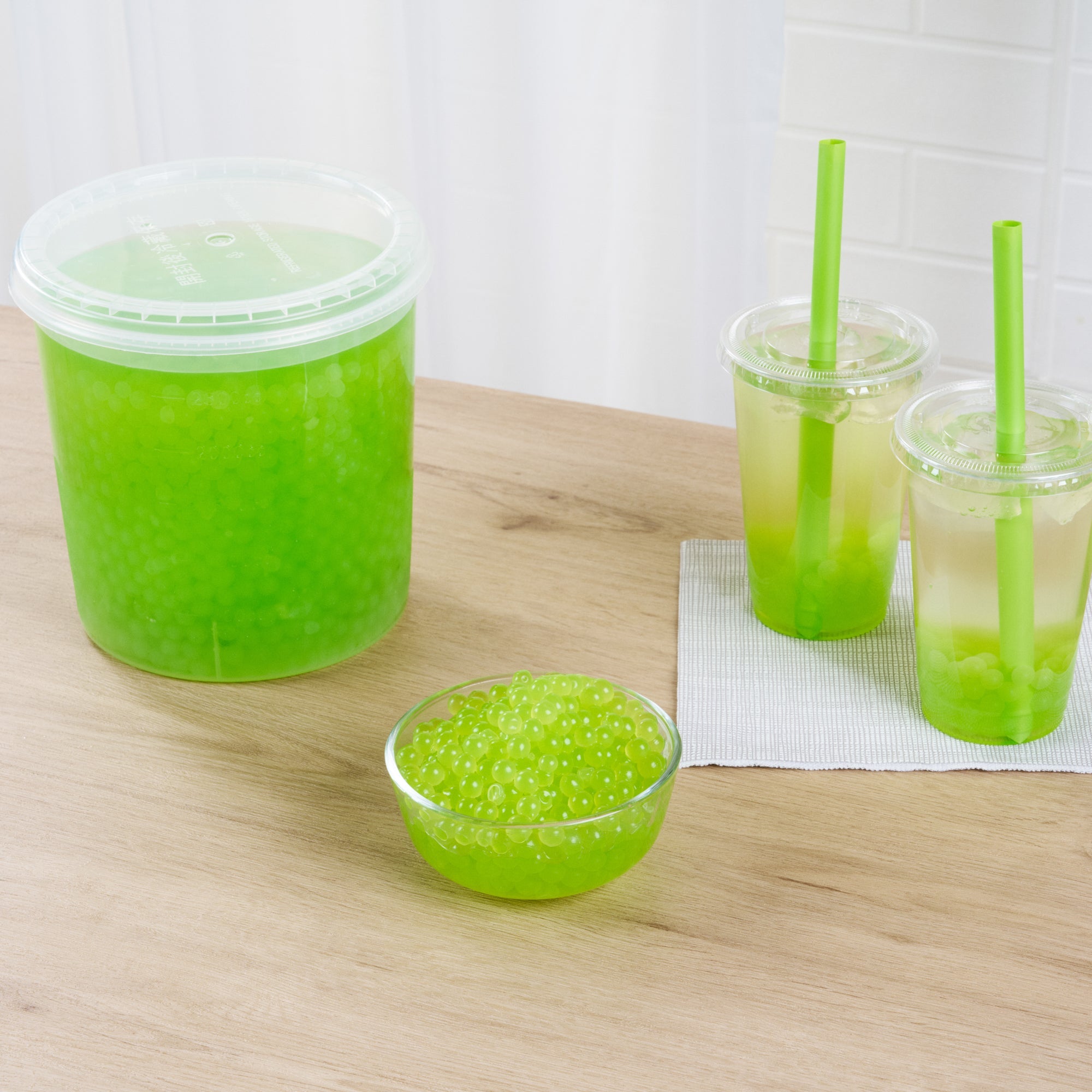 Tea Tek 7 lb Green Apple Popping Boba - 1 count box