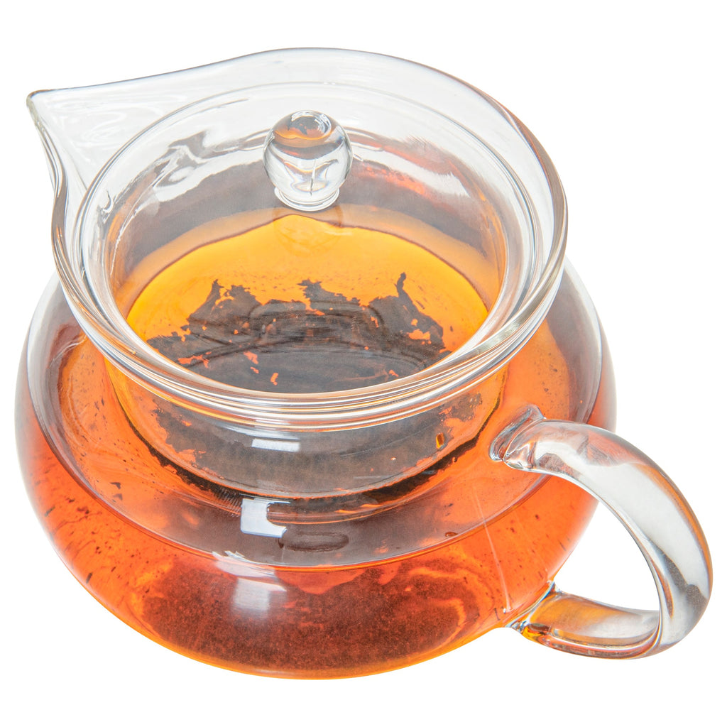 Forma Professional 17 oz Round Glass Teapot - Double Wall - 5 1/4" x 5 1/4" x 5" - 1 count box