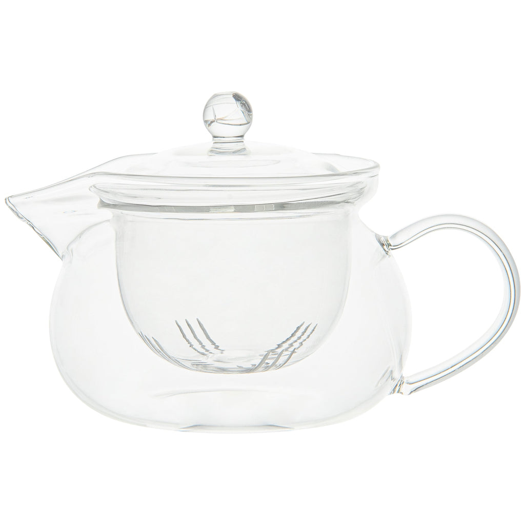 Forma Professional 17 oz Round Glass Teapot - Double Wall - 5 1/4" x 5 1/4" x 5" - 1 count box