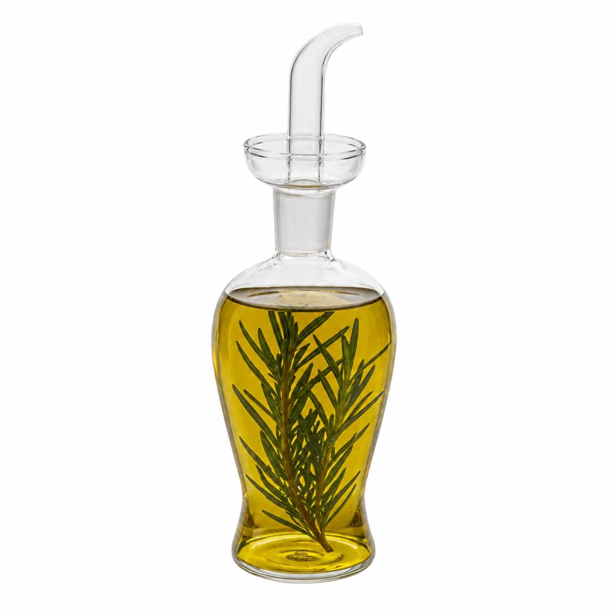 Forma Professional 9 oz Round Oil Dispenser Bottle - Blown Glass - 2 3/4" x 2 3/4" x 6 1/4" - 1 count box