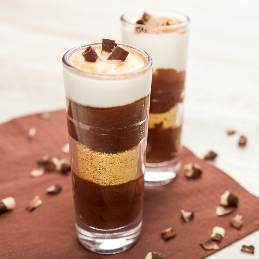 Mini Serve 3 oz Round Glass Mini Cannello Dessert Shooter - 1 1/2" x 1 1/2" x 4" - 10 count box