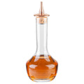 Bar Lux 4 oz Glass Modern Style Bitters Bottle - Copper-Plated Dasher - 5 3/4" x 2 3/4" x 2 3/4" - 1 count box