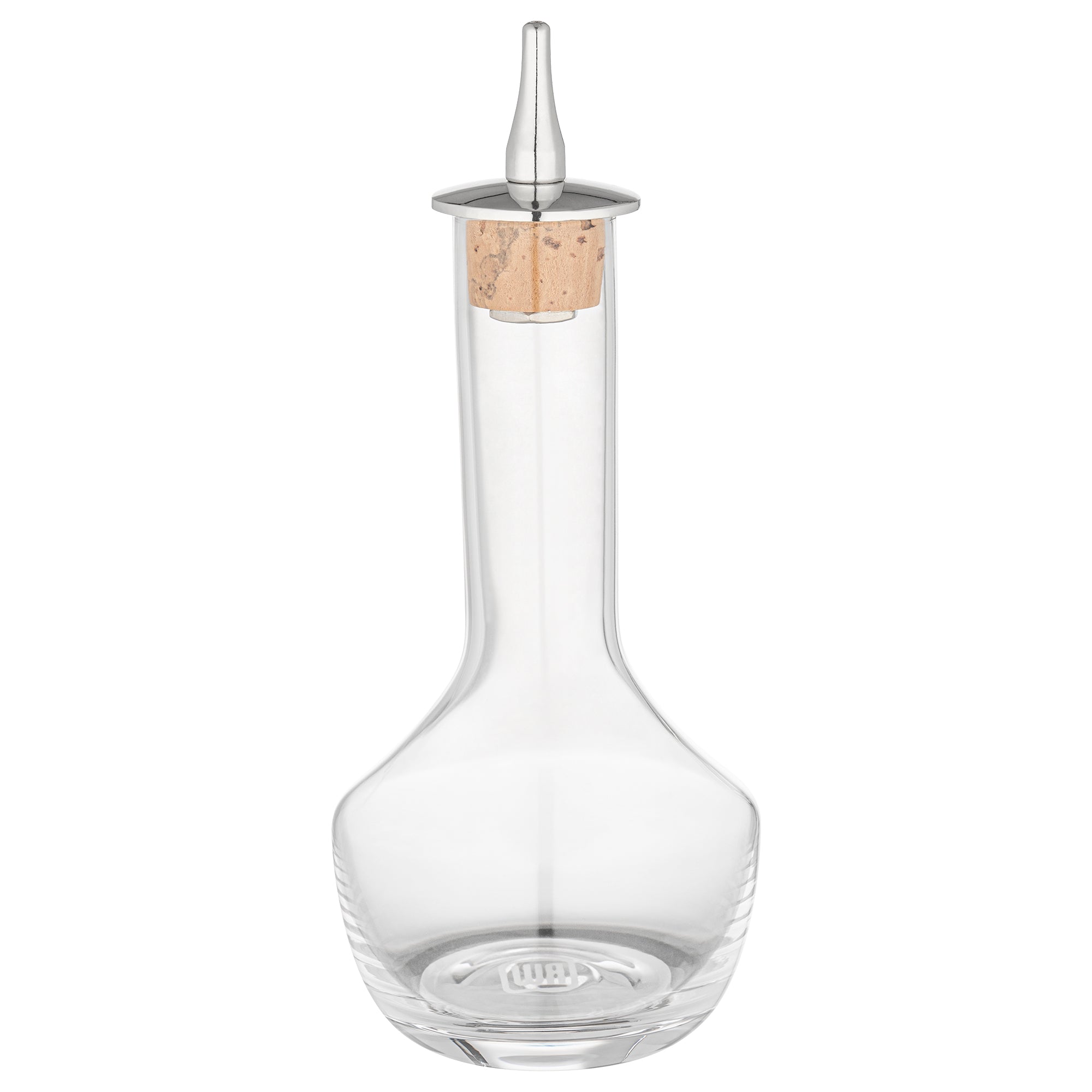 Bar Lux 4 oz Glass Modern Style Bitters Bottle - Silver Dasher - 5 3/4" x 2 3/4" x 2 3/4" - 1 count box