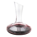 BordeauxWare 50 oz Glass Large Slanted Wine Decanter - Hand-Blown, Crystal - 8 3/4" x 8 3/4" x 10 1/4" - 1 count box