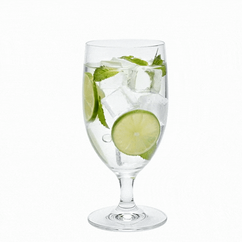 Voglia Nude 14 oz Water Goblet Glass - Crystal - 3" x 3" x 6 1/2" - 12 count box