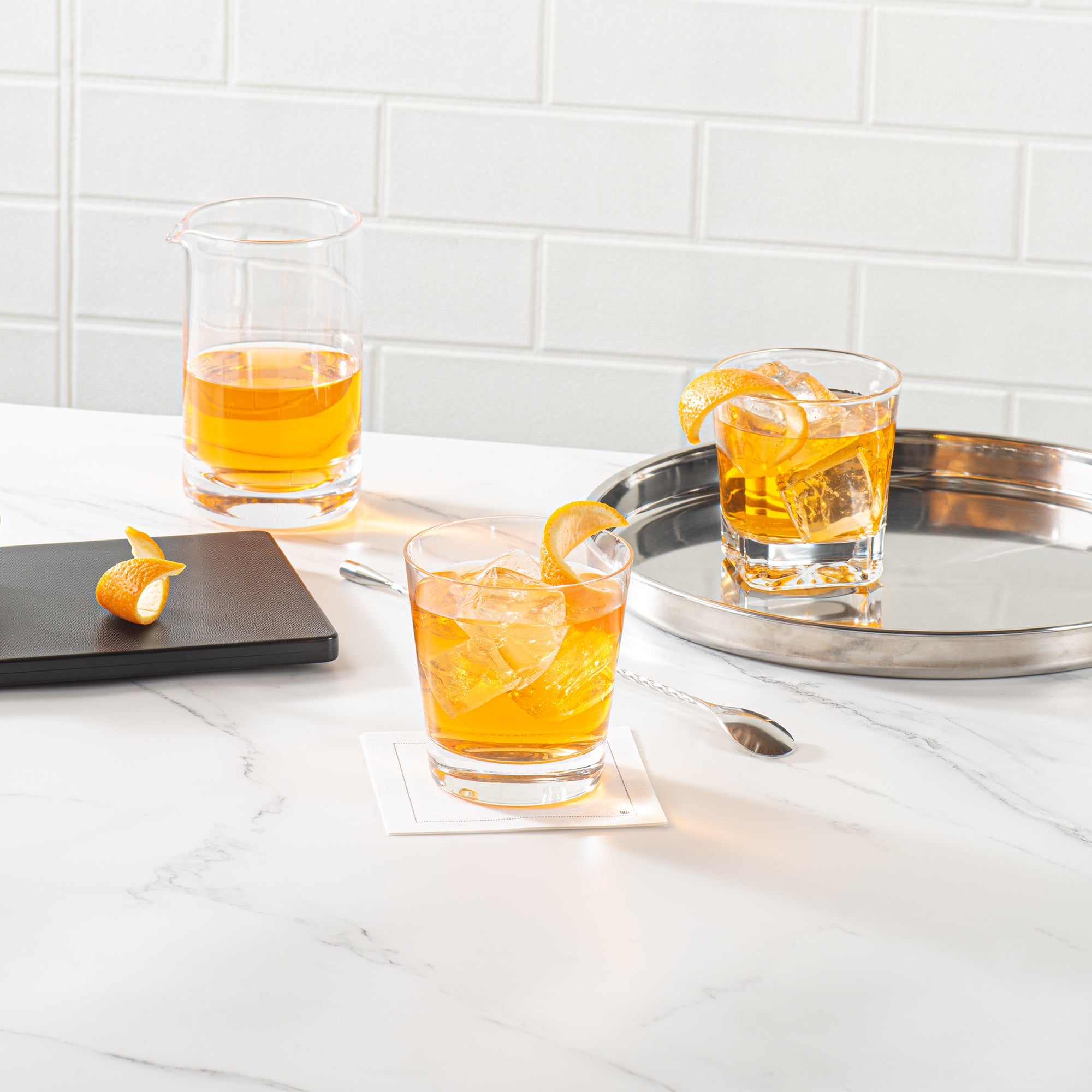 Moda Nude 13 oz Double Old Fashioned Glass - Crystal - 3 3/4" x 3 3/4" x 4" - 6 count box