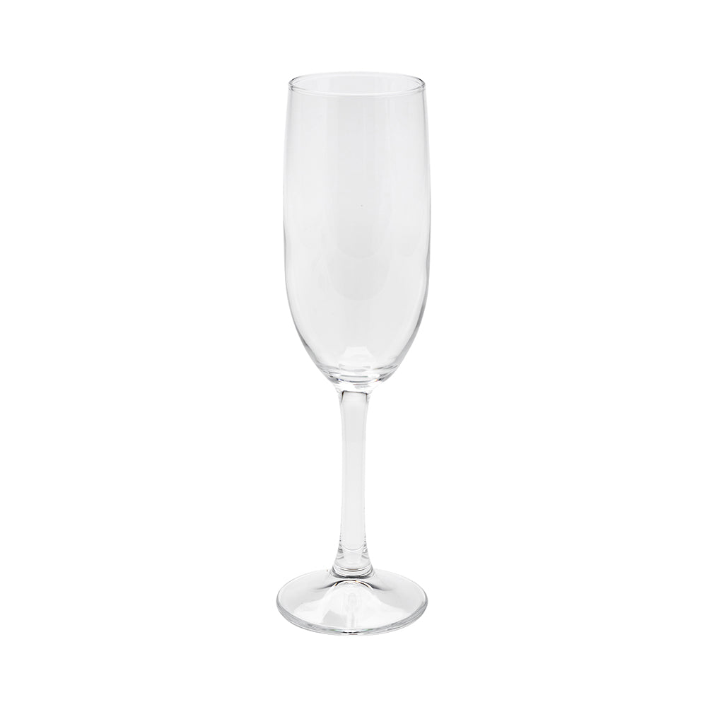 Cascata 6 oz Glass Champagne Flute - 2" x 2" x 7 3/4" - 6 count box