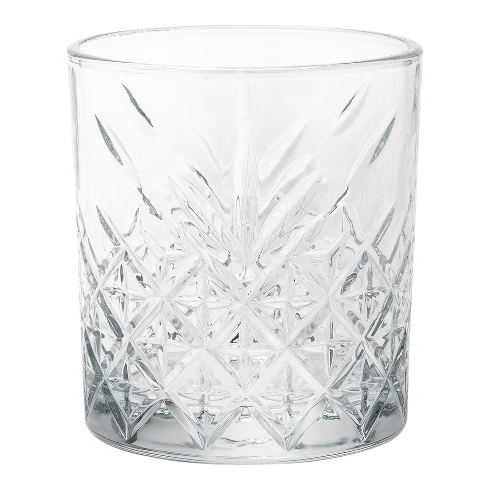 Timeless 12 oz Double Old Fashioned Glass - Etched - 3 1/4" x 3 1/4" x 3 3/4" - 6 count box