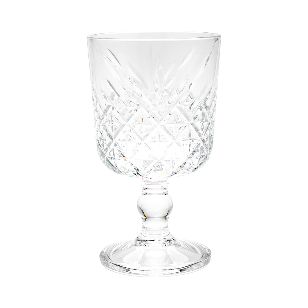 Timeless 11 oz Cocktail Glass - Stemmed, Etched - 3 1/2" x 3 1/2" x 6" - 6 count box