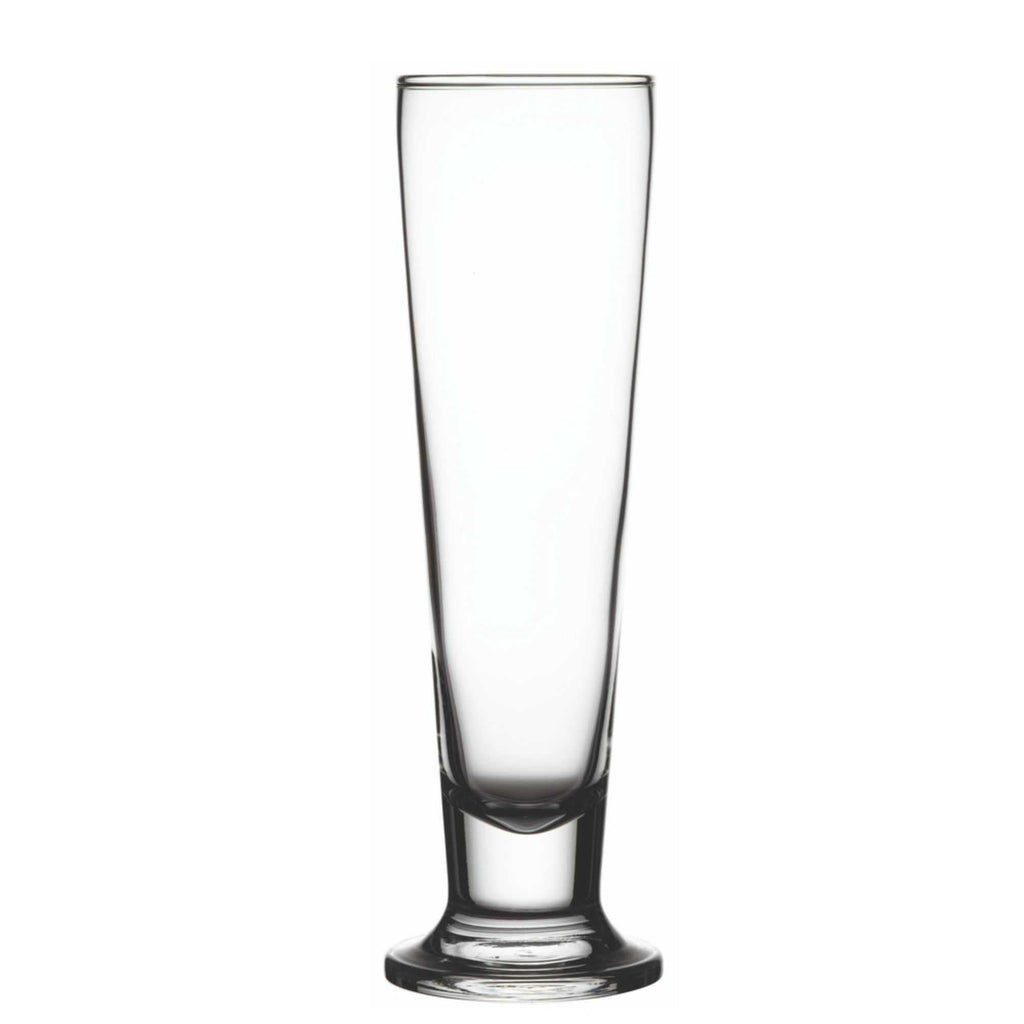 Bev Tek 14 oz Pilsner Glass - Tall-Footed - 2 1/2" x 2 1/2" x 9 1/2" - 6 count box