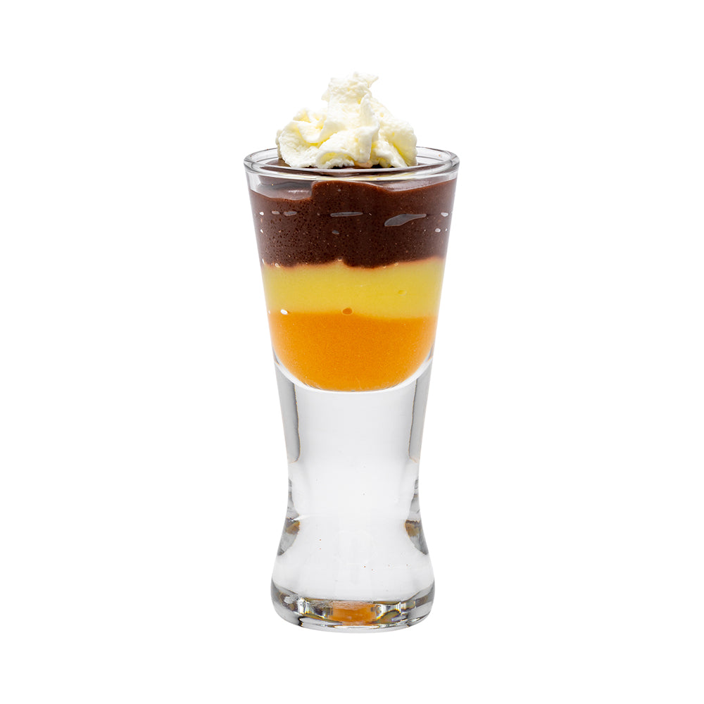Forma professional 2 oz Concave Dessert Shot Glass - 1 3/4" x 1 3/4" x 4 1/4" - 6 count box