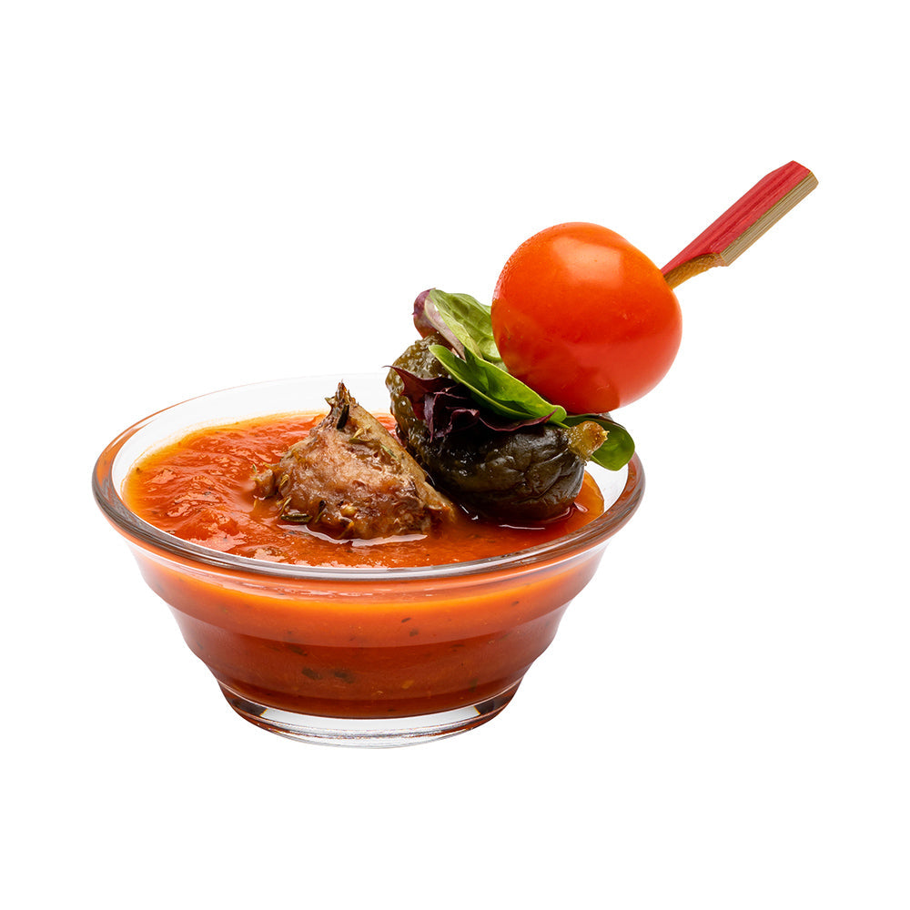 Mini Serve 3 oz Glass Strata Mini Tasting Bowl - 3 1/4" x 3 1/4" x 1 1/2" - 60 count box