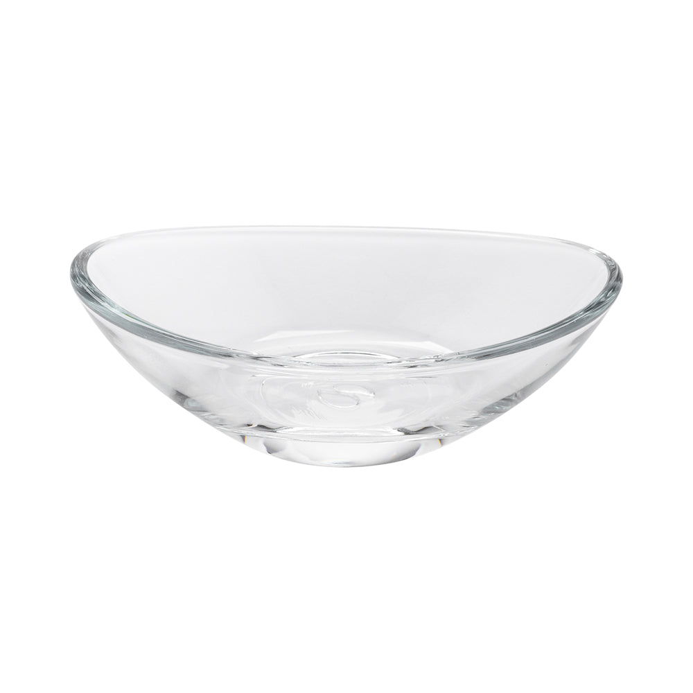 Mini Serve 2 oz Glass Ellipse Mini Tasting Bowl - 3 3/4" x 2 1/4" x 1" - 60 count box