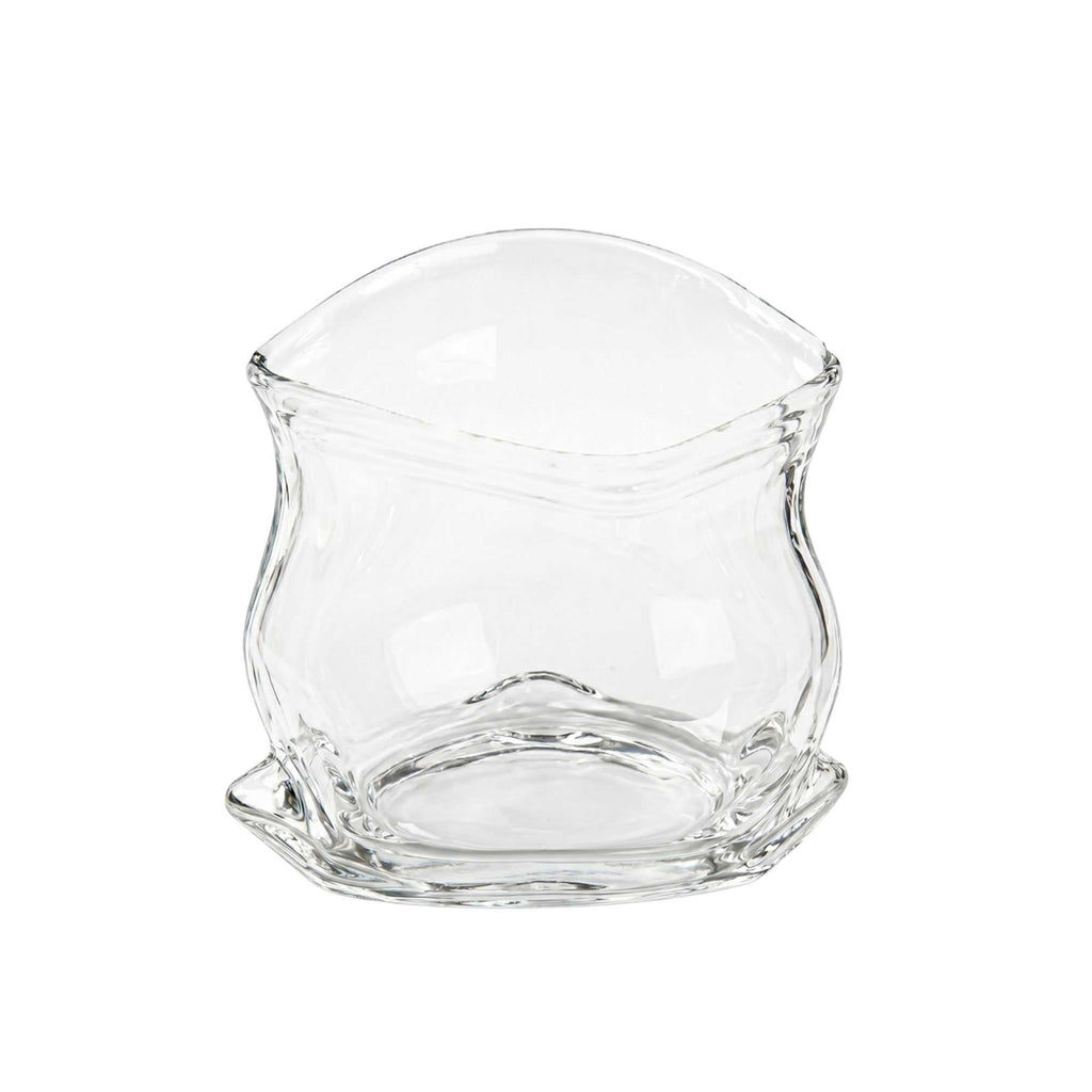 Vetri 8 oz Round Clear Glass Unzipped Bag Bowl - 3 1/4" x 2 3/4" x 3 1/4" - 1 count box