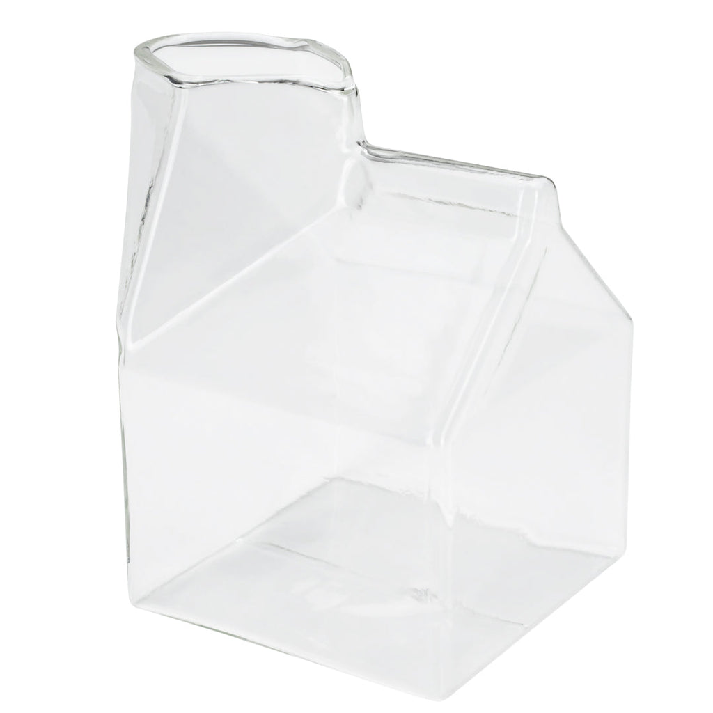 Vetri 12 oz Clear Glass Milk Carton - 3 1/4" x 2 3/4" x 4" - 1 count box