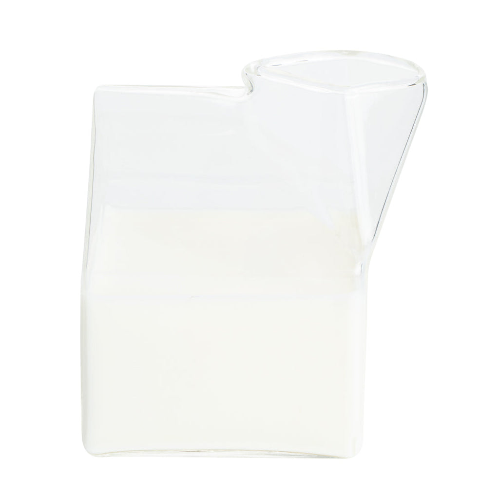 Vetri 12 oz Clear Glass Milk Carton - 3 1/4" x 2 3/4" x 4" - 1 count box