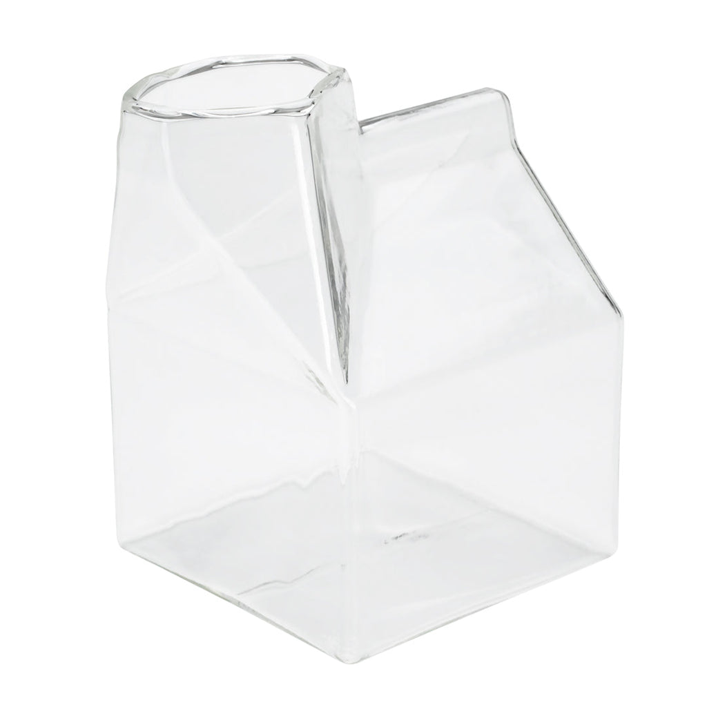 Vetri 12 oz Clear Glass Milk Carton - 3 1/4" x 2 3/4" x 4" - 1 count box