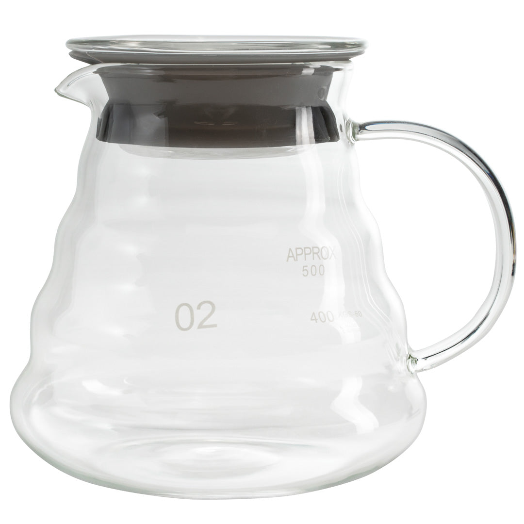 Restpresso 22 oz Round Clear Glass Range Coffee Server / Carafe - 3 1/4" x 3 1/4" x 4" - 1 count box