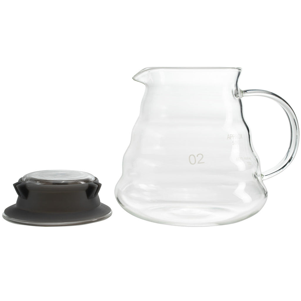 Restpresso 22 oz Round Clear Glass Range Coffee Server / Carafe - 3 1/4" x 3 1/4" x 4" - 1 count box