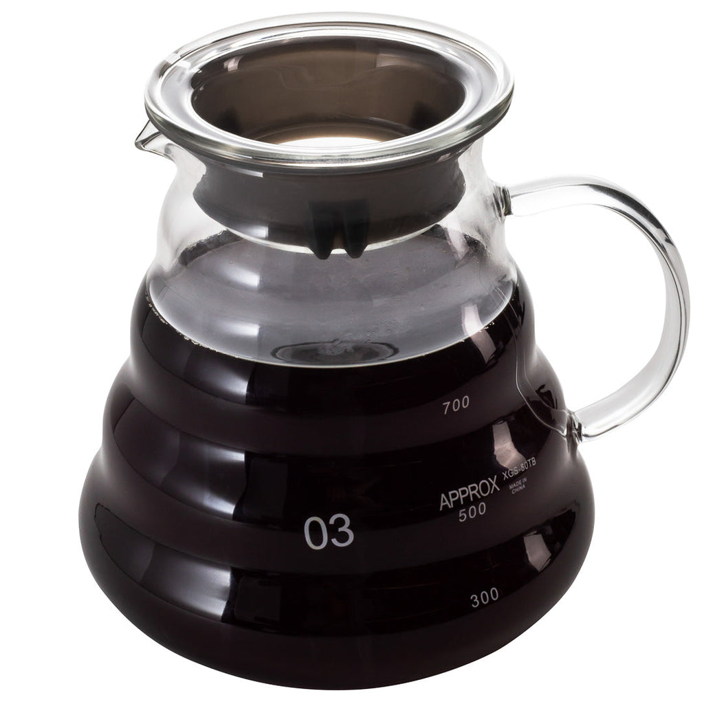 Restpresso 25 oz Round Clear Glass Range Coffee Server / Carafe - 3 1/4" x 3 1/4" x 4 3/4" - 1 count box