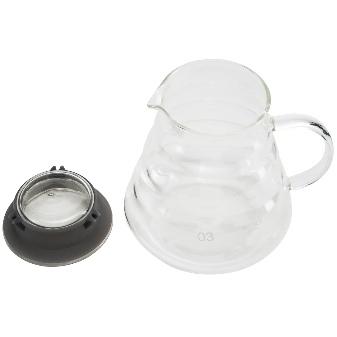 Restpresso 25 oz Round Clear Glass Range Coffee Server / Carafe - 3 1/4" x 3 1/4" x 4 3/4" - 1 count box