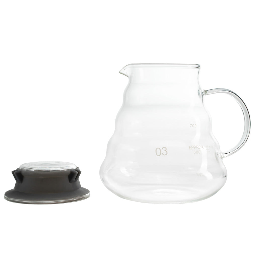Restpresso 25 oz Round Clear Glass Range Coffee Server / Carafe - 3 1/4" x 3 1/4" x 4 3/4" - 1 count box