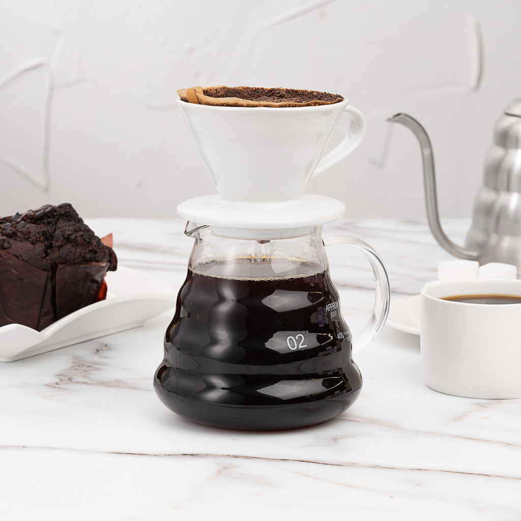 Restpresso 25 oz Round Clear Glass Range Coffee Server / Carafe - 3 1/4" x 3 1/4" x 4 3/4" - 1 count box