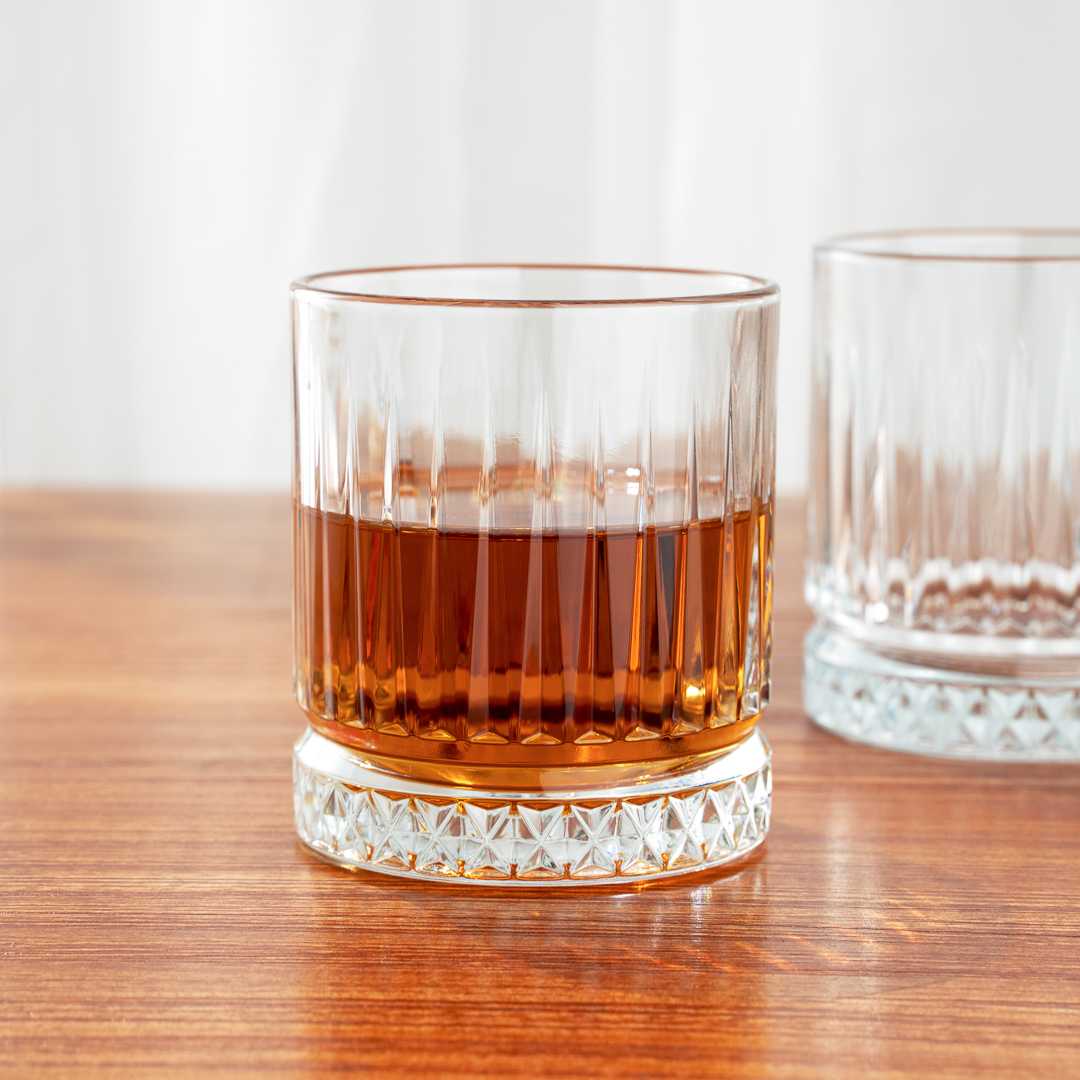 Elysia 12 oz Whiskey Glass - 3 1/4" x 3 1/4" x 3 3/4" - 6 count box