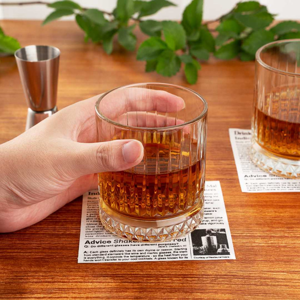 Elysia 12 oz Whiskey Glass - 3 1/4" x 3 1/4" x 3 3/4" - 6 count box