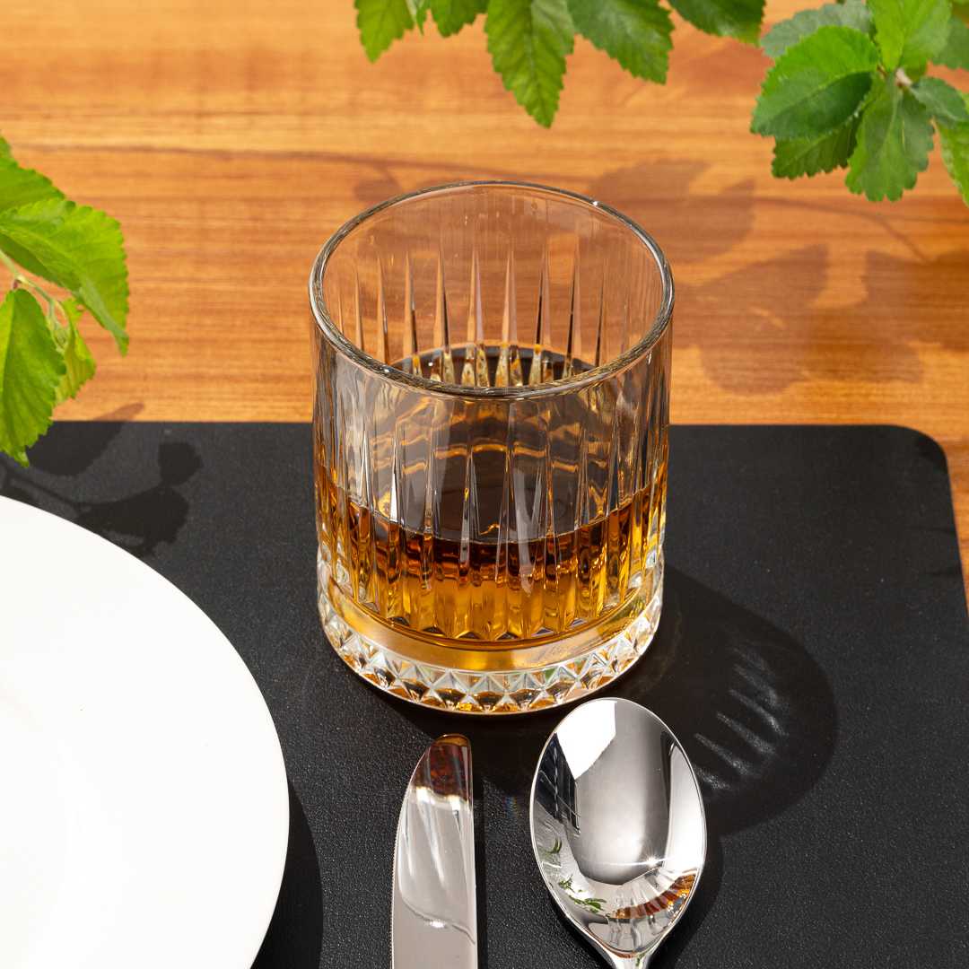 Elysia 12 oz Whiskey Glass - 3 1/4" x 3 1/4" x 3 3/4" - 6 count box