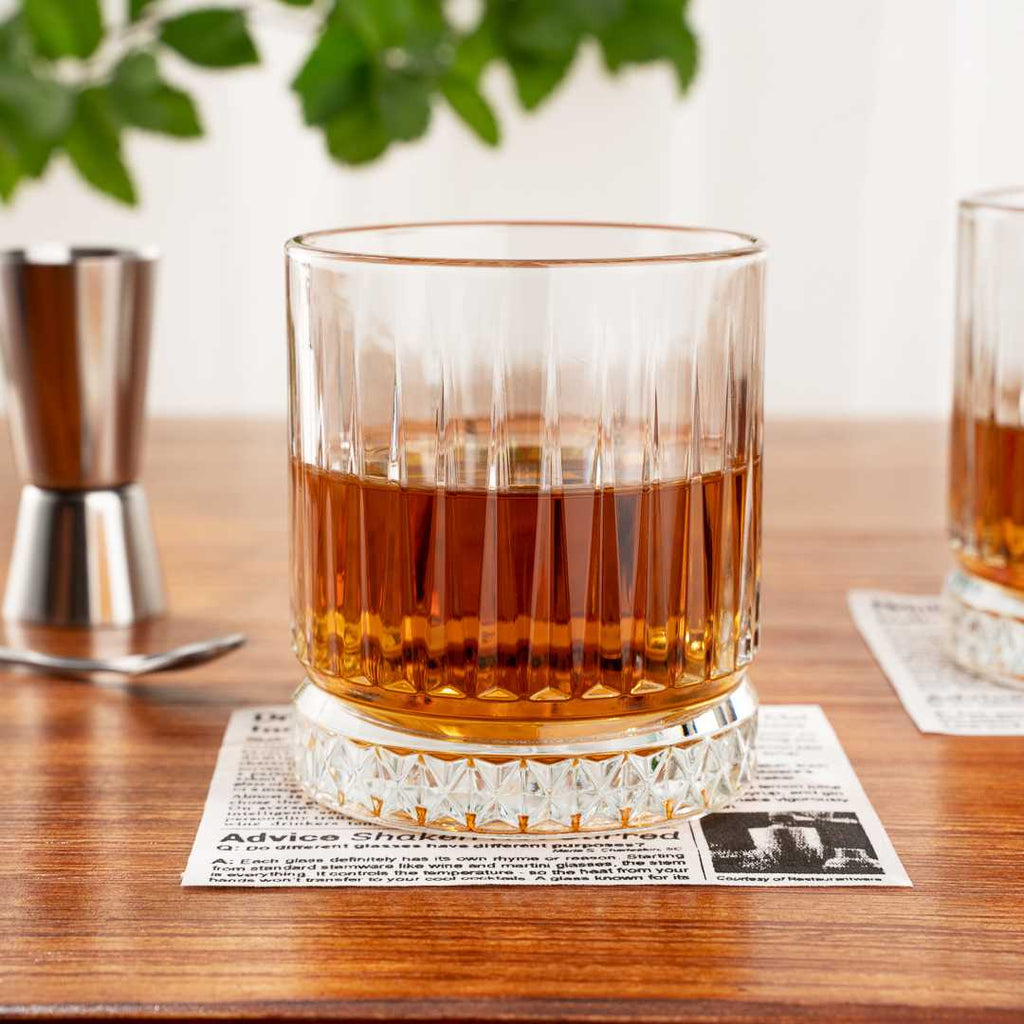 Elysia 12 oz Whiskey Glass - 3 1/4" x 3 1/4" x 3 3/4" - 6 count box