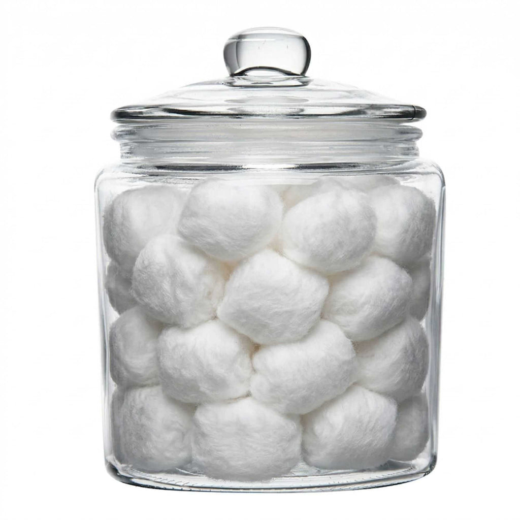 Vetri 0.2 gal Glass Storage Jar - with Glass Lid - 4 1/4" x 4 1/4" x 6" - 1 count box