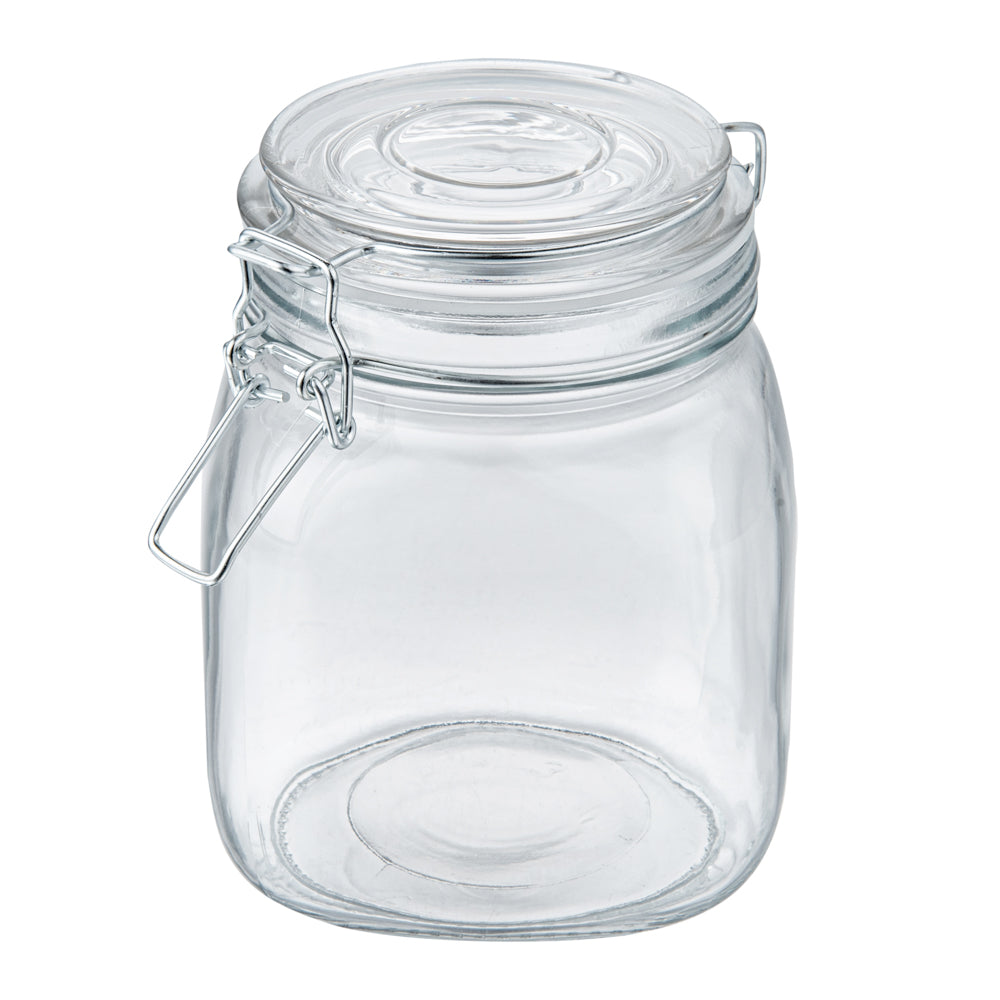 Vetri Glass 3-Piece Storage Jar Set - with Wood Holder - 1 count box