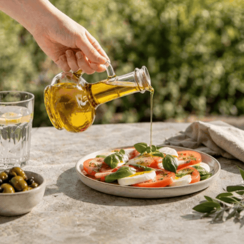 Chef 101 8 oz Glass Elegant Olive Oil Dispenser - with Cork Lid - 3 1/2" x 3 1/2" x 6 1/2" - 1 count box