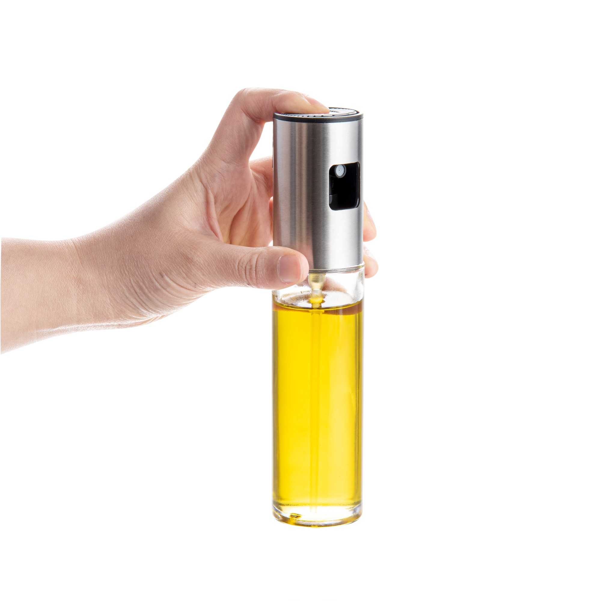 Chef 101 3 oz Glass Oil Sprayer - 1 3/4" x 1 3/4" x 7 1/4" - 1 count box